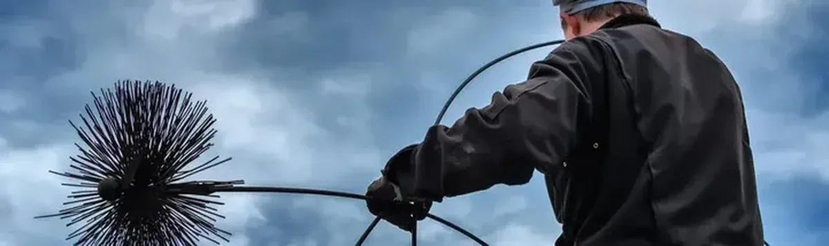 NACS registered chimney sweep cleaning flue in Kent