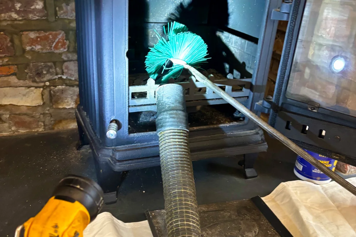 Chimney sweeping and smoke test fireplace inspection in Herne Bay, Kent