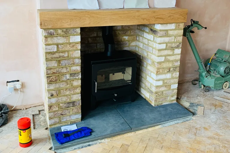 Wood burning stove installation in Canterbury, Kent